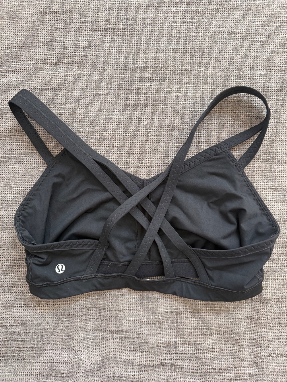 lululemon athletica Black Strappy Low-Profile Sports Bra